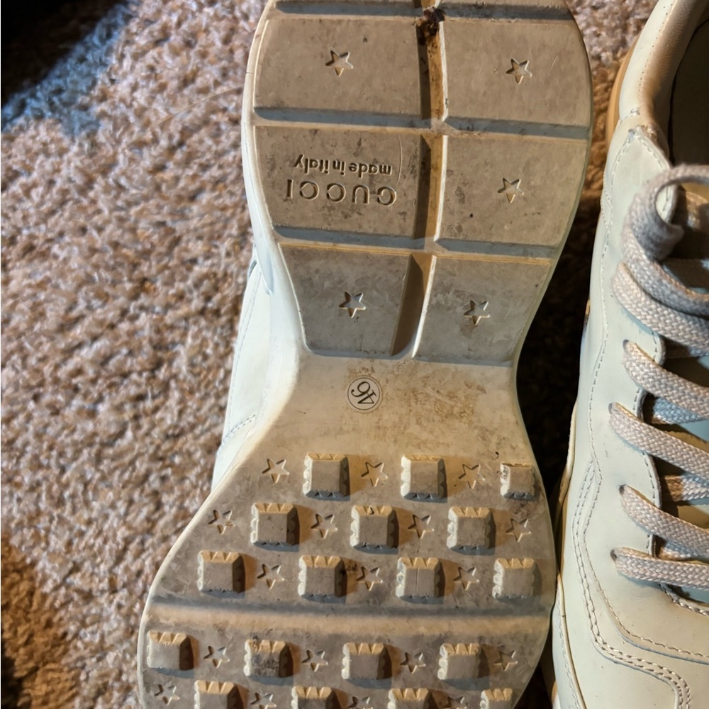 Gucci Cream Sneakers with Star Sole